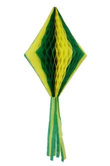 CPBJ68 ENFEITE BALAO 68CM NAS CORES VERDE E AMARELO 68CM*50C