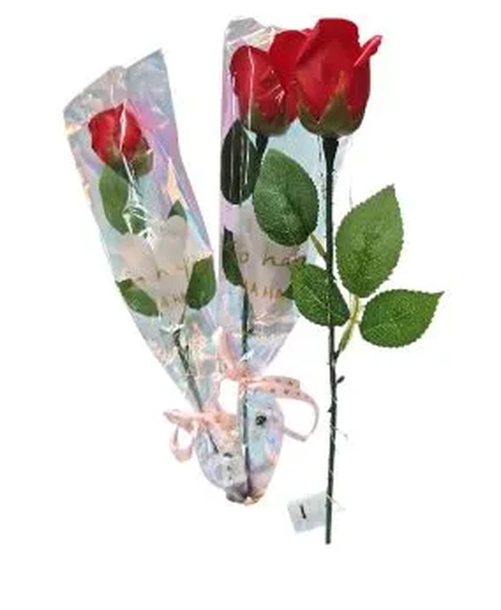 ASH-82.0237 BOTÃO DE ROSA COM LUZ 38 CM