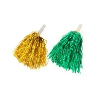 PT12382 POMPOM VERDE/AMARELO 33CM