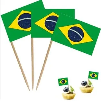 PT12272 BANDEIRA DO BRASIL PALITO 7CM C/20