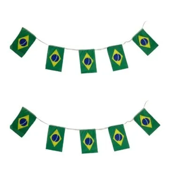PT12289 BANDEIRA BRASIL C/CORDA 21X14CM