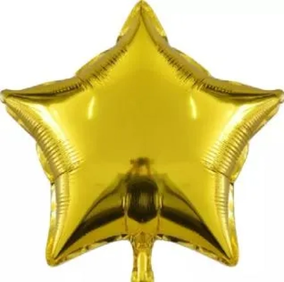 Q00601 BALAO METALIZADO ESTRELA C/6 N°5 DOURADO