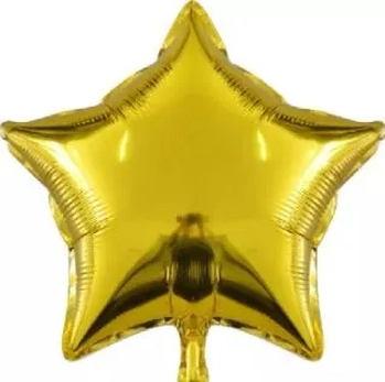 Q00601 BALAO METALIZADO ESTRELA C/6 N°5 DOURADO