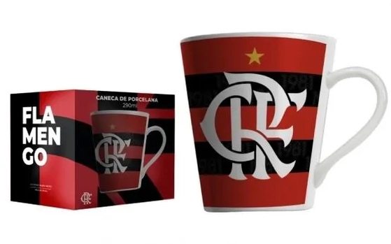 221330 CANECA PORCELANA 290ML FLAMENGO