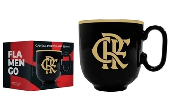 401933 CANECA PORCELANA 350ML FLAMENGO