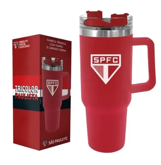 153136 CANECA TERMICA INOX C/TAMPA/CANUDO 1200ML SAO PAULO