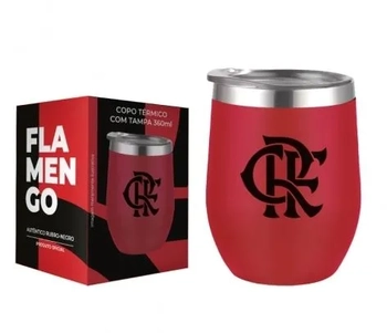 103133 COPO TERMICO INOX C/TAMPA 360ML FLAMENGO