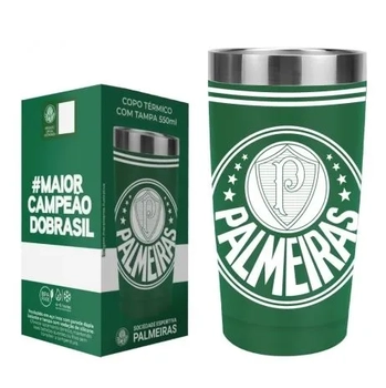 123138 COPO TERMICO INOX C/TAMPA 550ML PALMEIRAS
