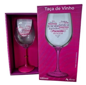 221013 TAÇA VINHO DE VIDRO 450 ML LUVA COM 01 - MÃE ATENCIOS