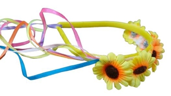 125 TIARA JUNINA C/GIRASSOL E FITILHOS