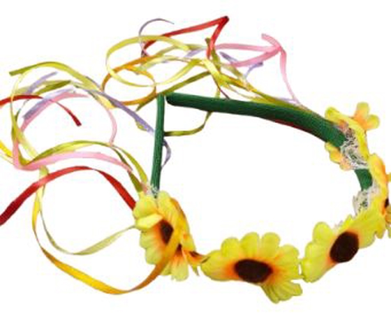 092 TIARA JUNINA C/GIRASSOL E FITILHOS