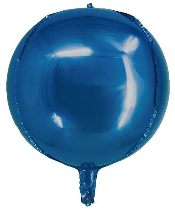 Q00506 BALAO METALIZADO REDONDO 4D AZUL N°20