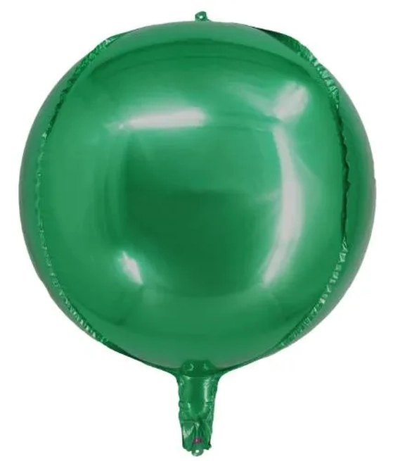 Q00509 BALAO METALIZADO REDONDO 4D VERDE N° 20