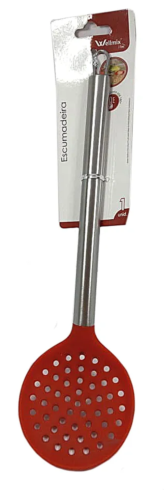 WX6007 ESCUMADEIRA SILICONE CABO METAL VERMELHA