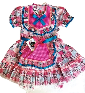 4021 VESTIDO JUNINO BEBE M/G/GG