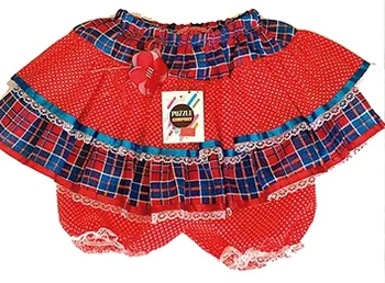 3513 SAIA JUNINA ESTAMPADA TAMANHO 4 AO 16