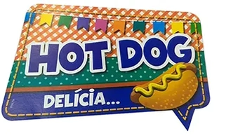 0091-PLJ-0229 PLACA PERSONALIZADA JUNINA HOT DOG