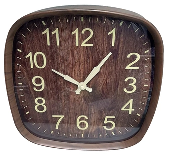 CA3859 RELOGIO DE PAREDE QUADRADO 30CM DIAL SIMI MADEIRA