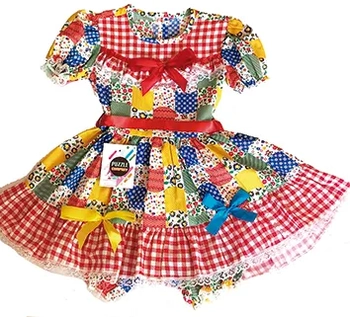 3040 VESTIDO JUNINO BEBE M/G/GG
