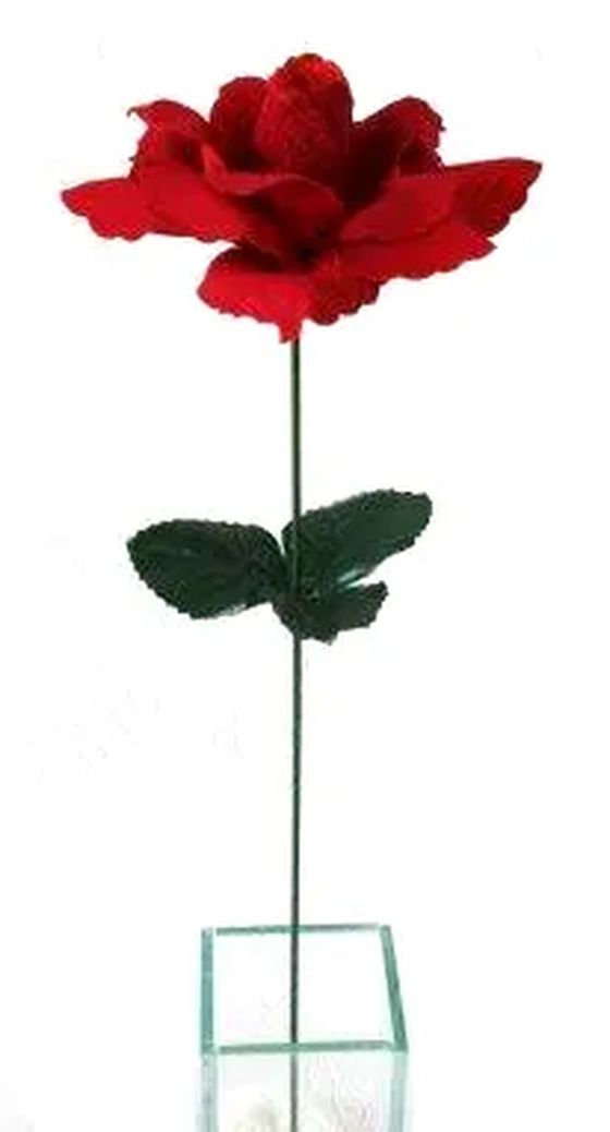 07058 ROSA AVELUDADA X1 37CM