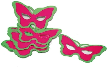 AK135 MASCARA BORBOLETA C/12 CORES SORTIDAS