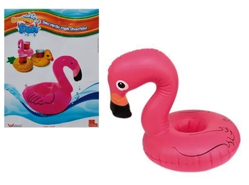 WS5503 BOIA PORTA COPO PATO FLAMINGO ABACAXI 17.5 CM