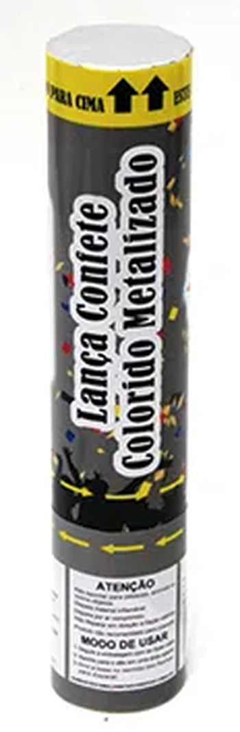 LCN006 LANCA CONFETE COLORIDO METALIZADO 20CM