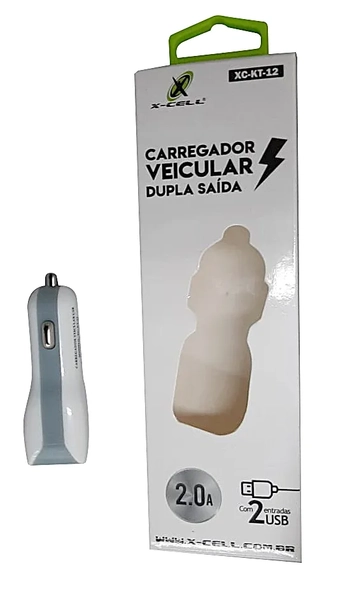 XC-KT-12 CARREGADOR VEICULAR 2.0A