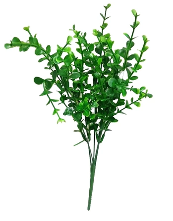 E/P0501 BUQUE DE PLASTICO DE EUCALIPTO X5 34CM