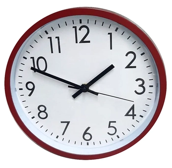 CA3869 RELOGIO DE PAREDE REDONDO 25CM BRANCO C/NUMEROS PRETO