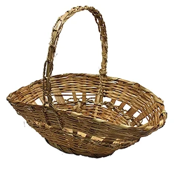 906-6 CESTA PASSA FITA DE BAMBU C/PE C/CORDA PEQUENA