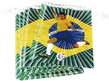 VARAL G C/10M DE CORDAO C/BANDEIRAS PLAST BRASIL COSTURADA