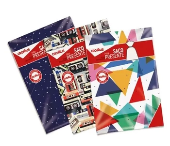 99580043 SACO P/PRESENTE METAL/PEROL 35X54 CASUAL C/50