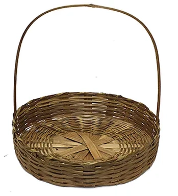 231-4 FRALDEIRA REDONDA DE BAMBU 35CM S/VERNIZ