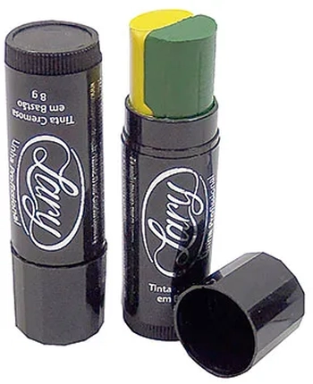 6045 BASTAO CREMOSO DUO VERDE/AMARELO 8G