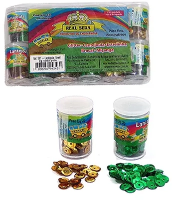 1090 LANTEJOULA BRASIL  POTE PEQ C/12 UNI 2G