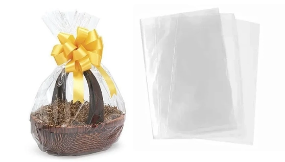 EMBALAGEM PARA CESTA INCOLOR 52CM X 89CM C/25