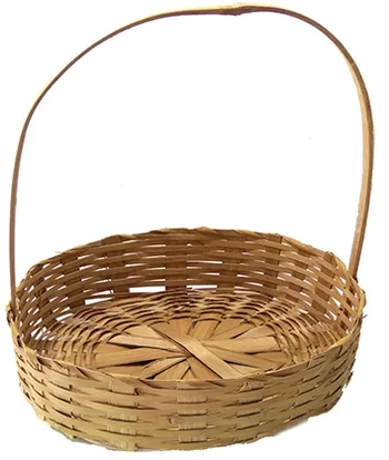 3137-1 FRALDEIRA OVAL DE BAMBU 40CM S/VERNIZ