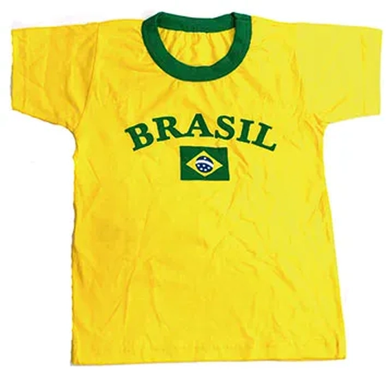 241361 CAMISETA INFANTIL MASCULINA BRASIL  02 AO 10