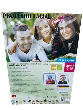PAL-01114/9595 PROTETOR FACIAL EM PP TIPO FACE SHIELD FAMILY