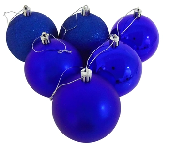 839877 BOLA TUBO MISTA 8CM AZUL C/6