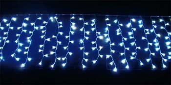 3001 CASCATA C/100 LED BRANCO 8FUNCOES C/FIO BRANCO 127V