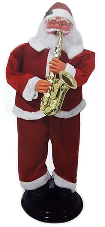 840066 PAPAI NOEL ELETRONICO C/SAXOFONE 180CM