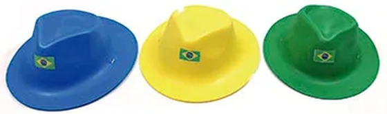 CMB02 MINI CHAPEU MALANDRINHO EVA COPA C/3PECAS
