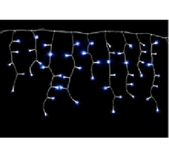 3026 CASCATA C/200 LEDS FIXO AZUL C/FIO BRANCO 127V