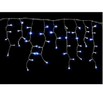 3026 CASCATA C/200 LEDS FIXO AZUL C/FIO BRANCO 127V