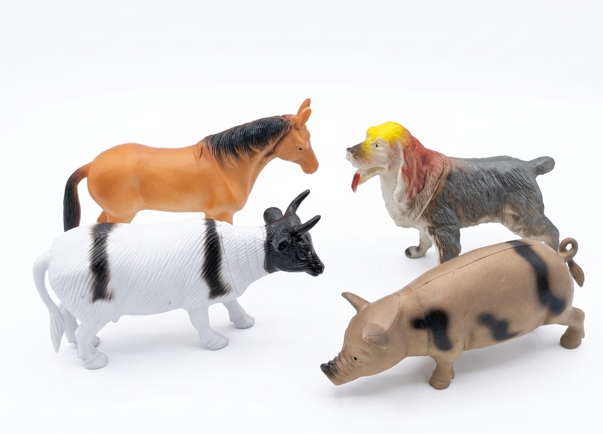 IPCP098157 BRINQUEDO KIT ANIMAL FAZENDA 4 PEÇAS