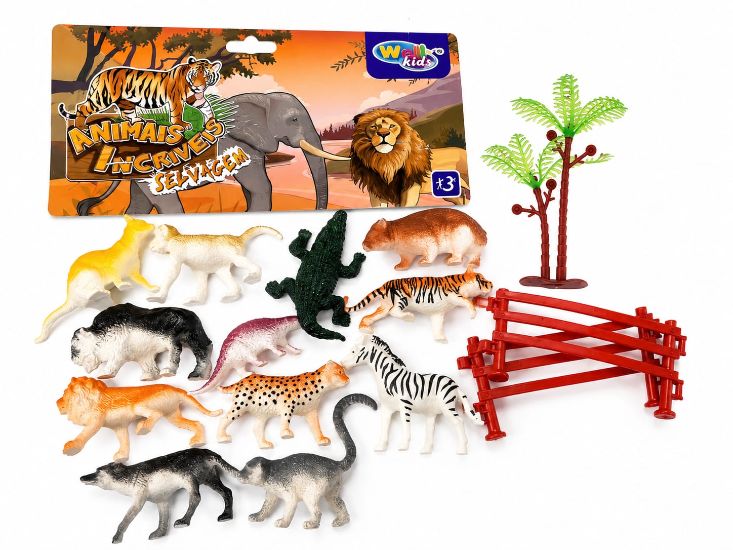 WB6760 KIT ANIMAIS SELVAGENS C/15PCS