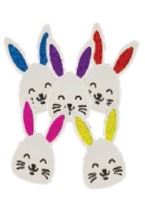 010212007 APLIQUE CABEÇA DE COELHO 4,5X6,5CM C/10