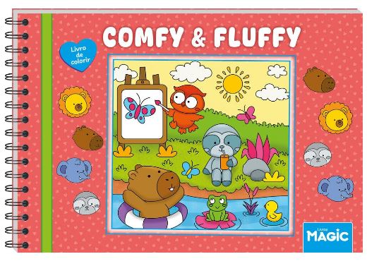 84730 COMFY AND FLUFFY RED LIVRO DE COLORIR C/ESPIRAL